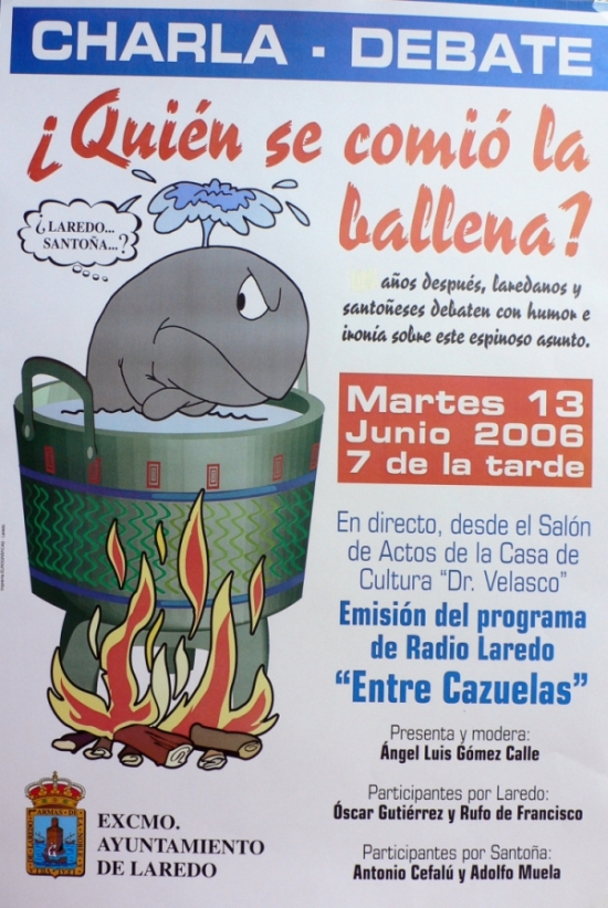 Cartel de la charla-debate &laquo;Quién se comió la ballena&raquo;